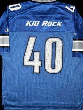 Rare Kid Rock NFL VIP 40th Birthday Detroit Lions Football Jersey Large